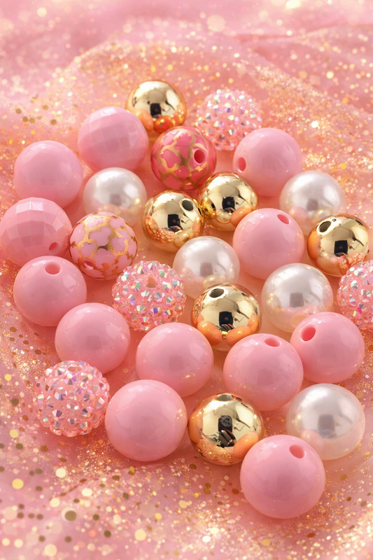 Luxury Bling Bead Mix for DIY Pens | Sparkle Beads | Glam Pen Making Kit | Colorful Rhinestone & Acrylic Beads | Luxe Loop DIY
